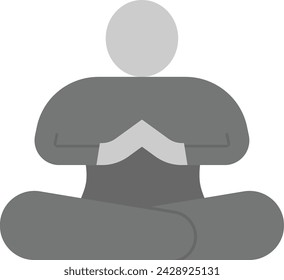 Meditate icon vector image. Suitable for mobile application web application and print media.