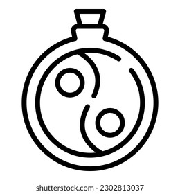 Meditar el vector de contorno del icono del spa. Reducción de estrés. Salud mental