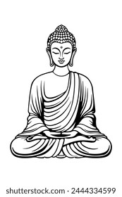 Meditierende Buddha Vektorillustration Vorlage