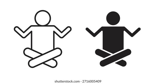 Icono de meditación concepto para infografía, Sitio web o App.