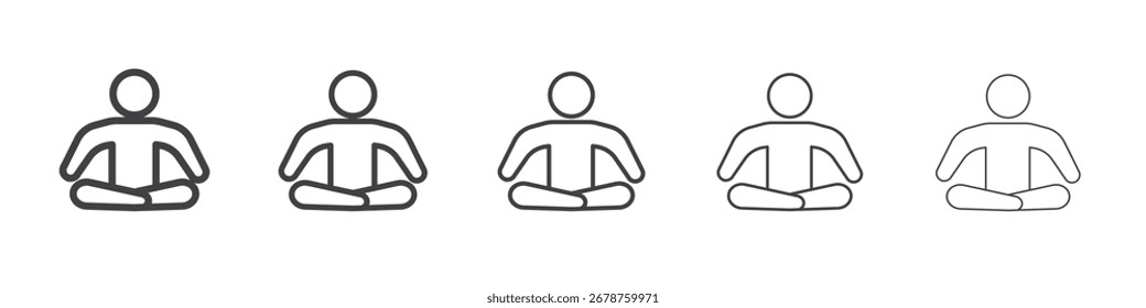 Meditando design de ícone, logotipo, aplicativo, UI. Ilustração vetorial, EPS
