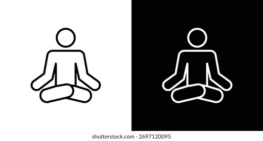 Icono de meditación Logo. Ilustración vectorial. Ilustración EPS.