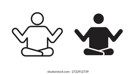 Ícone de meditação para web e app. ilustração vetorial eps