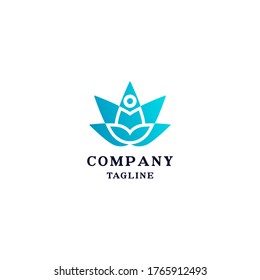 meditating lotus yoga spirit simple logo design