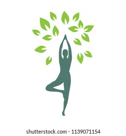 meditating person become tree, personal grow,  healing, connection with earth, logo icon