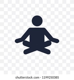 Meditating transparent icon. Meditating symbol design from Activity and Hobbies collection. Simple element vector illustration on transparent background.