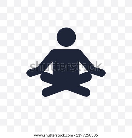 Meditating transparent icon. Meditating symbol design from Activity and Hobbies collection. Simple element vector illustration on transparent background.