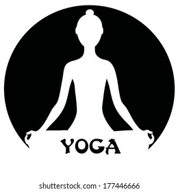 Meditating woman - yoga concept