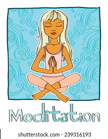 Meditation Stock Vector (Royalty Free) 239316193 | Shutterstock