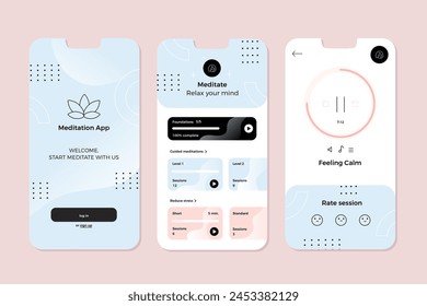 Meditation app concept vector design in eps 10