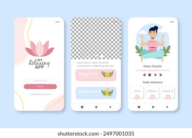 Meditation app template vector design in eps 10