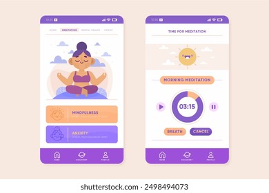 Meditation app vector design in eps 10