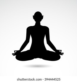 Meditation, balance, zen, buddhism icon on white background. Vector art.