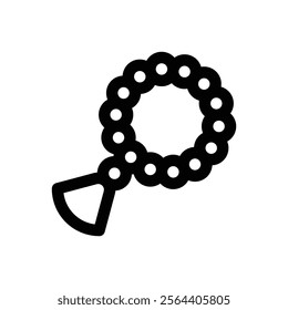 Meditation beads. Editable stroke vector icon.