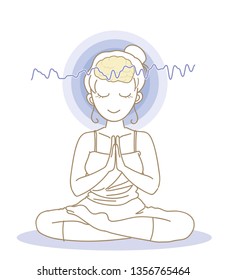 Meditation And Brain Waves -Woman