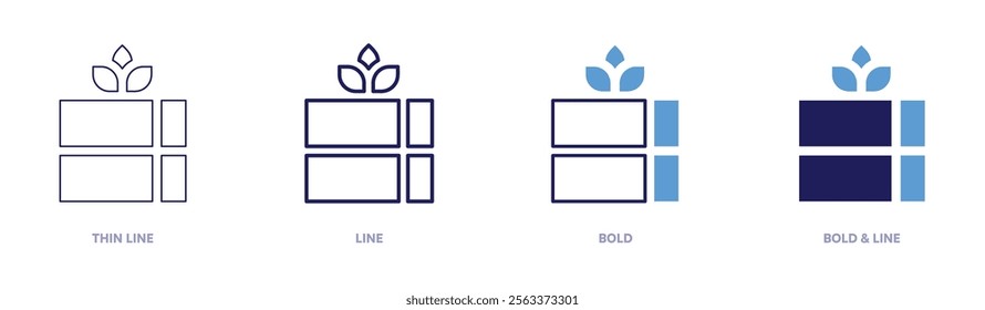 Meditation community icon in 4 different styles. Thin Line, Line, Bold, and Bold Line. Duotone style. Editable stroke.