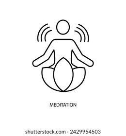 meditation concept line icon. Simple element illustration.meditation concept outline symbol design.