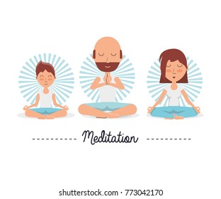 Meditation design concept 