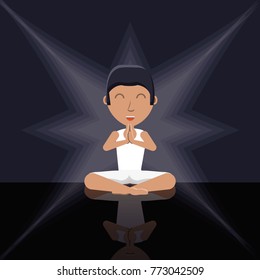 Meditation design concept 
