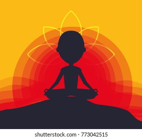 Meditation design concept 
