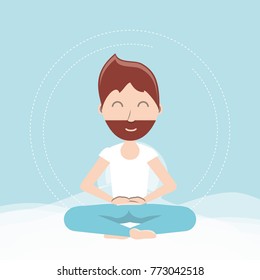 Meditation design concept 