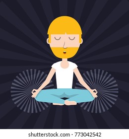 Meditation design concept 