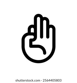 Meditation. Editable stroke vector icon.