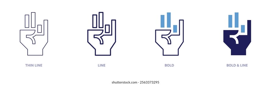Meditation exercises icon in 4 different styles. Thin Line, Line, Bold, and Bold Line. Duotone style. Editable stroke.