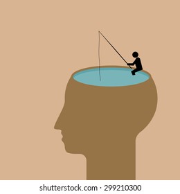 meditation - fishing  deep in thoughts