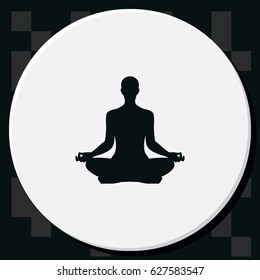 Meditation flat vector icon.