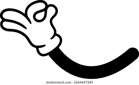 Meditation gesture of comic hand