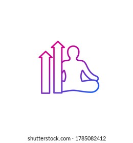 meditation and growth line icon