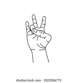 Meditation hand sign illustration vector isolated