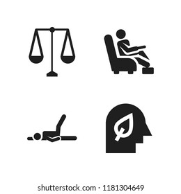 meditation icon. 4 meditation vector icons set. mind, balance and yoga icons for web and design about meditation theme