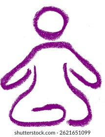 Meditation Icon Beauty Cosmetics Related Icon Crayon Chalk Drawing Vector