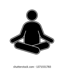 meditation icon. Element of Camping for mobile concept and web apps icon. Glyph, flat icon for website design and development, app development