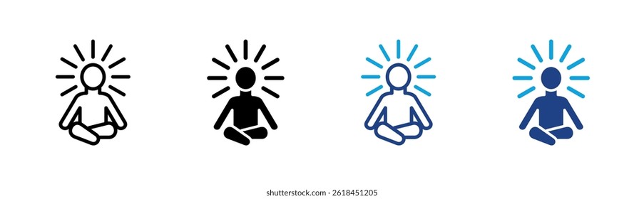 Meditation Icon Element For Design