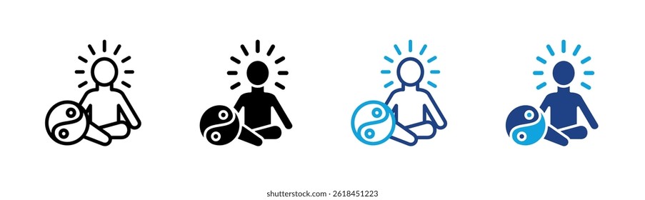 Meditation Icon Element For Design