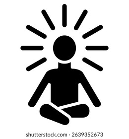 Meditation Icon Element For Design