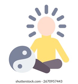 Elemento de icono de meditación para diseño