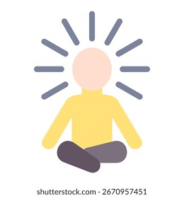 Elemento de icono de meditación para diseño
