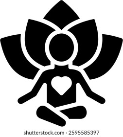 Meditation Icon Element For Design And Vector
