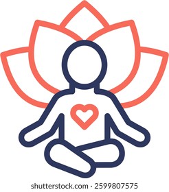 Meditation Icon Element For Design And Vector