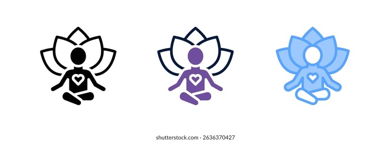 Meditation Icon Element For Design And Vector
