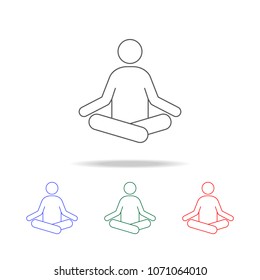 meditation icon. Elements of camping multi colored icons. Premium quality graphic design icon. Simple icon for websites, web design mobile app, info graphics on white background