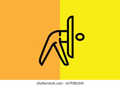 Meditation icon. Health and Fitness. Vector illustration.