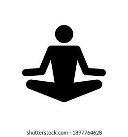 Icono de meditación. Salud y fitness. Vector aislado.