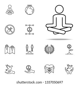 meditation icon. human rights icons universal set for web and mobile