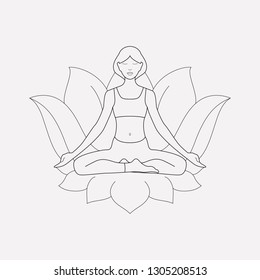 Meditation icon line element. Vector illustration of meditation icon line isolated on clean background for your web mobile app logo design.