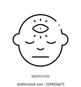 meditation icon. Linear style sign isolated on white background. Vector illustration